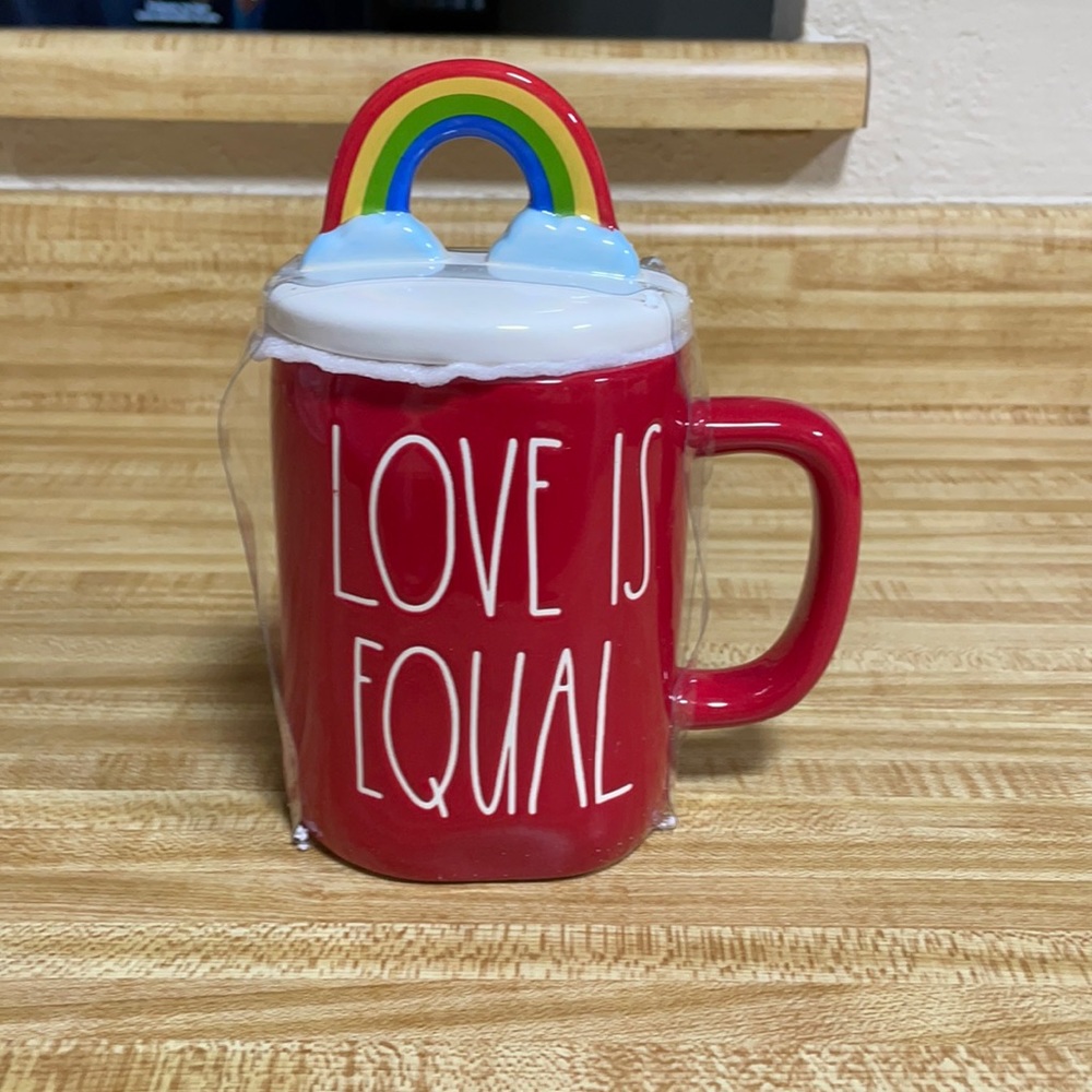 Sale 🎉🎉 Rae Dunn love is equal mug and topper